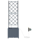 Have Blomsterkrukke 2 pcs Lys Grå 40 x 40 x 142 cm Plastik