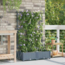 Have Blomsterkrukke 2 pcs Lys Grå 80 x 40 x 126 cm Plastik