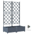 Have Blomsterkrukke 2 pcs Lys Grå 80 x 40 x 126 cm Plastik