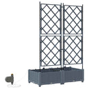Have Blomsterkrukke 2 pcs Lys Grå 80 x 40 x 126 cm Plastik