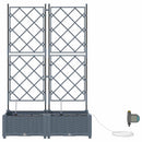 Have Blomsterkrukke 2 pcs Lys Grå 80 x 40 x 126 cm Plastik