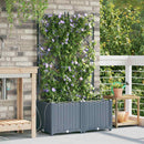 Have Blomsterkrukke 2 pcs Lys Grå 80 x 40 x 142 cm Plastik