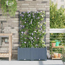 Have Blomsterkrukke 2 pcs Lys Grå 80 x 40 x 142 cm Plastik