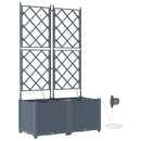 Have Blomsterkrukke 2 pcs Lys Grå 80 x 40 x 142 cm Plastik