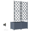 Have Blomsterkrukke 2 pcs Lys Grå 80 x 40 x 142 cm Plastik