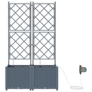 Have Blomsterkrukke 2 pcs Lys Grå 80 x 40 x 142 cm Plastik