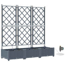 Have Blomsterkrukke 3 pcs Lys Grå 120 x 40 x 126 cm Plastik