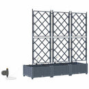 Have Blomsterkrukke 3 pcs Lys Grå 120 x 40 x 126 cm Plastik