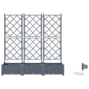 Have Blomsterkrukke 3 pcs Lys Grå 120 x 40 x 126 cm Plastik