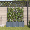 Have Blomsterkrukke 3 pcs Lys Grå 120 x 40 x 142 cm Plastik