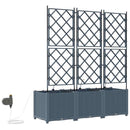 Have Blomsterkrukke 3 pcs Lys Grå 120 x 40 x 142 cm Plastik