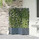 Have Blomsterkrukke 3 pcs Lys Grå 80 x 80 x 142 cm Plastik