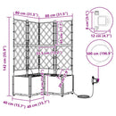 Have Blomsterkrukke 3 pcs Lys Grå 80 x 80 x 142 cm Plastik