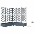 Have Blomsterkrukke 5 pcs Lys Grå 120 x 120 x 126 cm Plastik
