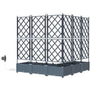 Have Blomsterkrukke 5 pcs Lys Grå 120 x 120 x 126 cm Plastik