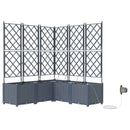 Have Blomsterkrukke 5 pcs Lys Grå 120 x 120 x 142 cm Plastik