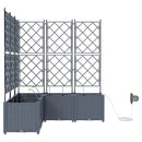 Have Blomsterkrukke 5 pcs Lys Grå 120 x 120 x 142 cm Plastik