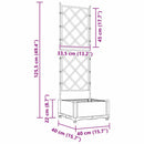 Have Blomsterkrukke Hvid 40 x 40 x 125,5 cm Plastik