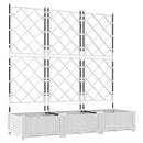 Have Blomsterkrukke 3 pcs Hvid 120 x 40 x 125,5 cm Plastik