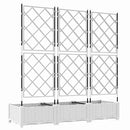 Have Blomsterkrukke 3 pcs Hvid 120 x 40 x 125,5 cm Plastik