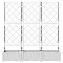 Have Blomsterkrukke 3 pcs Hvid 120 x 40 x 125,5 cm Plastik