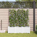 Have Blomsterkrukke 3 pcs Hvid 120 x 40 x 143 cm Plastik