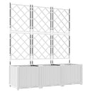 Have Blomsterkrukke 3 pcs Hvid 120 x 40 x 143 cm Plastik
