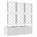 Have Blomsterkrukke 3 pcs Hvid 120 x 40 x 143 cm Plastik