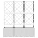 Have Blomsterkrukke 3 pcs Hvid 120 x 40 x 143 cm Plastik