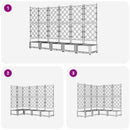 Have Blomsterkrukke 5 pcs Hvid 120 x 120 x 125,5 cm Plastik