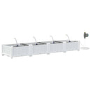 Have Blomsterkrukke 4 pcs Hvid 160 x 40 x 22 cm Plastik