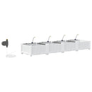 Have Blomsterkrukke 4 pcs Hvid 160 x 40 x 22 cm Plastik