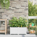 Have Blomsterkrukke 2 pcs Hvid 80 x 40 x 37,5 cm Plastik