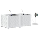 Have Blomsterkrukke 2 pcs Hvid 80 x 40 x 37,5 cm Plastik