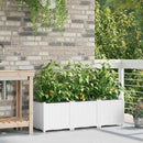 Have Blomsterkrukke 3 pcs Hvid 120 x 40 x 37,5 cm Plastik