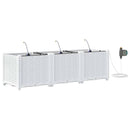 Have Blomsterkrukke 3 pcs Hvid 120 x 40 x 37,5 cm Plastik