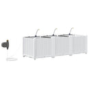 Have Blomsterkrukke 3 pcs Hvid 120 x 40 x 37,5 cm Plastik