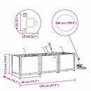 Have Blomsterkrukke 3 pcs Hvid 120 x 40 x 37,5 cm Plastik