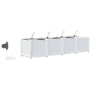 Have Blomsterkrukke 4 pcs Hvid 160 x 40 x 37,5 cm Plastik