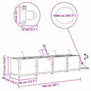 Have Blomsterkrukke 4 pcs Hvid 160 x 40 x 37,5 cm Plastik
