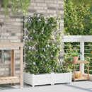 Have Blomsterkrukke 2 pcs Hvid 80 x 40 x 126 cm Plastik