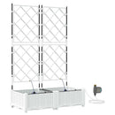 Have Blomsterkrukke 2 pcs Hvid 80 x 40 x 126 cm Plastik