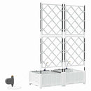 Have Blomsterkrukke 2 pcs Hvid 80 x 40 x 126 cm Plastik