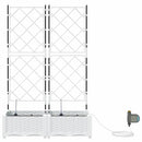Have Blomsterkrukke 2 pcs Hvid 80 x 40 x 126 cm Plastik