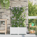 Have Blomsterkrukke 2 pcs Hvid 80 x 40 x 142 cm Plastik