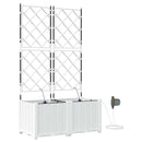 Have Blomsterkrukke 2 pcs Hvid 80 x 40 x 142 cm Plastik