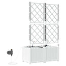 Have Blomsterkrukke 2 pcs Hvid 80 x 40 x 142 cm Plastik