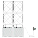 Have Blomsterkrukke 2 pcs Hvid 80 x 40 x 142 cm Plastik