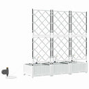 Have Blomsterkrukke 3 pcs Hvid 120 x 40 x 126 cm Plastik