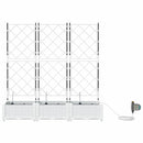 Have Blomsterkrukke 3 pcs Hvid 120 x 40 x 126 cm Plastik